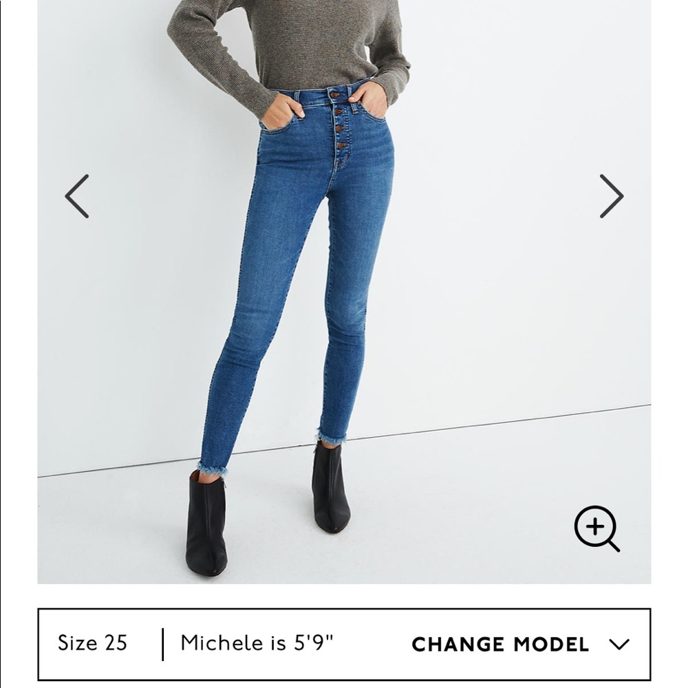 Madewell 10 inch high rise button jeans